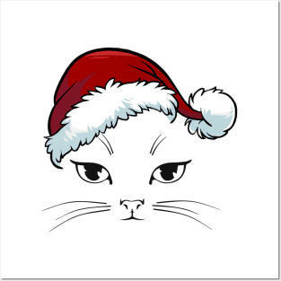 Cat Santaaa T-shirt Posters and Art